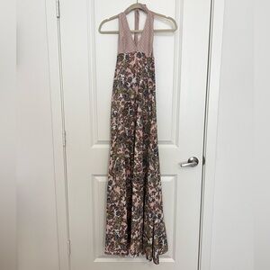 Victoria’s Secret Halter Pink Floral Maxi Dress size small